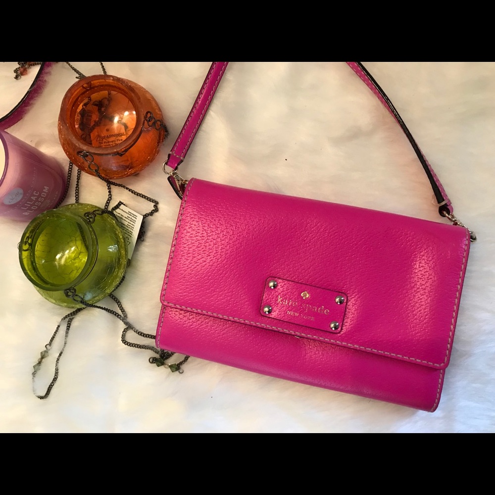 Kate Spade Crossbody leather bag in pink